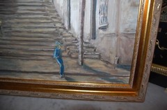 FRAMED ORIGINAL OIL CALLE DE PADRE PICO, SANTIAGO DE CUBA ARTIST: HECTO VIDAL