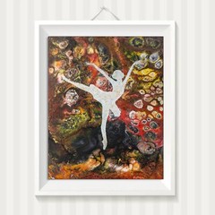 Grand Ole Opry Ballerina Painting Swan Lake Ballet Dance Original Abstract Art