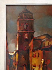 Antonio Belli Sunset in an Old Italian Village/Landscape/Original Oil Painting