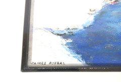 James Roybal Original Pastel Painting Winter Creek Landscape Snow Signed