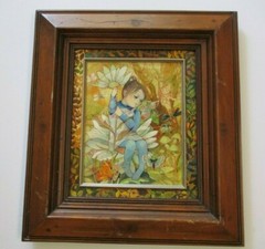 PHYLLIS LONDRAVILLE PAINTING ILLUSTRATION ART FAIREY INSECTS FLOWER GIRL 1970’S