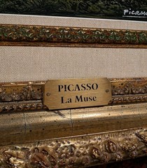 „La Muse‘ Oil Painting After Picasso Framed Suvall Gallery NY Label“