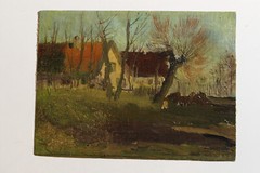 Drawstring Johan Hendrik WEISSENBRUCH (1824-1903) Homestead on the Moor Oil Sketch c. 1890