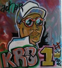 Hip Hop Legend KRS 1 Portrait 1/1 Canvas Graffiti Style Signature