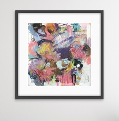 OOAK painting art Contemporary Abstract Expressionism Colorful Energetic byKatC