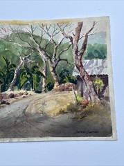 ANTIQUE EARLY CALIFORNIA LANDSCAPE PAINTING DARWIN DUNCAN LISTED FAMOUS