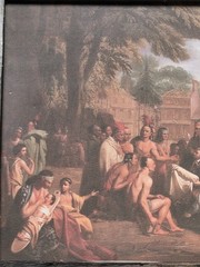 Oil Painting By Benjamin West William Penns 1683 Treaty With The Indians Framed