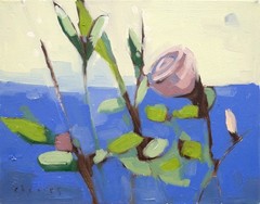 Unique Semi Abstract Oil Painting Landscape Flowers 11×14 Aldo Cherres Art