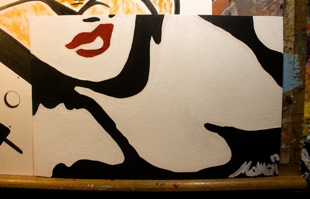 outsider art „Rubra Vox“ 12×8 unframed canvas original Mohler