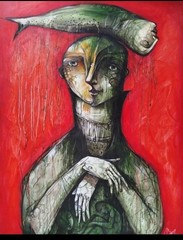 Acrylic/Canvas Carlos Cesar cuban Art 120x90cm T La apuesta