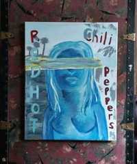 ORIGINAL Red Hot Chili Peppers Painting 18×14 By The Way Cover – On Canvas