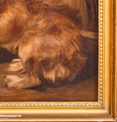 Large 19th Century English Portrait of A Brown Terrier Dog – Sir Edwin Landseer