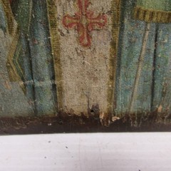 late 18th century eligious painting on wood of saint