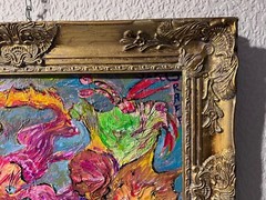 Abstract Painting on Board by Serg Graff „Spongebob and Bikini Bottom“, COA