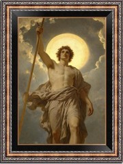 Hand Painted Oil Painting art Young Male Nude Men Sun God on Canvas 24″x36″