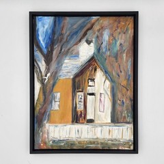 Doris Ingrid Engebretson Original Oil Painting Signed 2007 Expressionist House