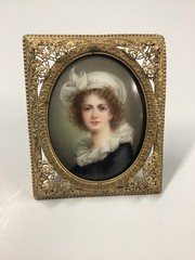 Elizabeth Louise Vigee-LeBrun Oil Painting On Porcelain Nice Frame