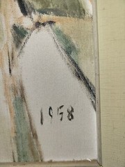 Costantino Lagana Signed 1958 Oil Painting Portrait Of Bearded Man Framed