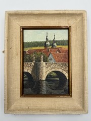 Eugene Schmidt Painting Tauber Bridge Germany