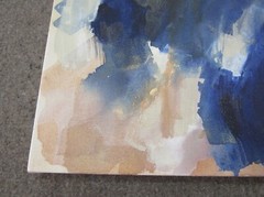 Signed abstract color field painting study 16×20 Schafer Jenni? 2015