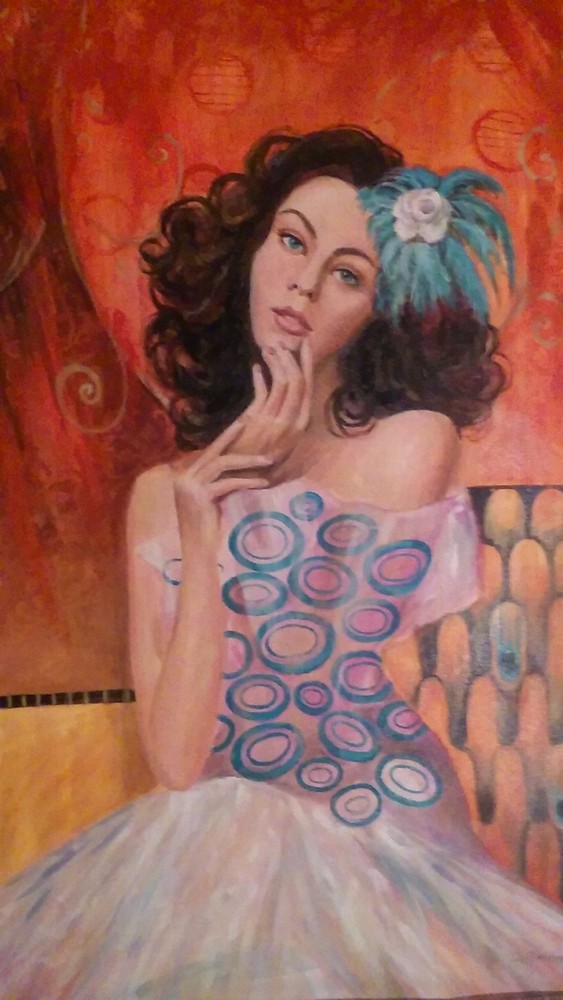 Belle Original Oil painting by Oksana Grineva