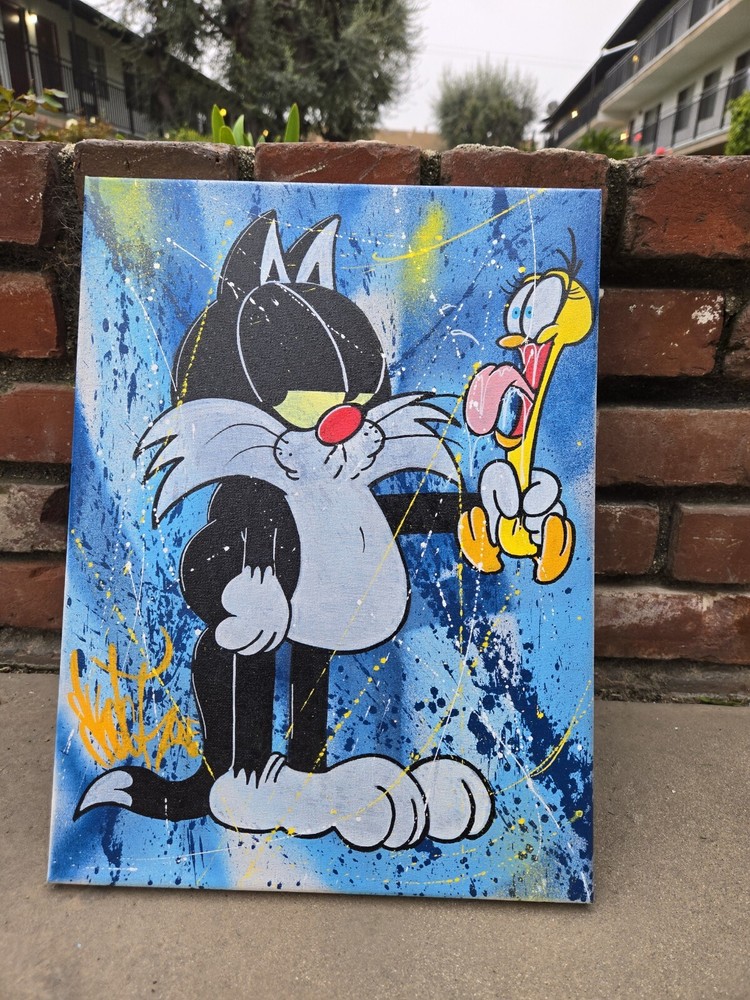 Garfield as Sylvester From Looney Tunes