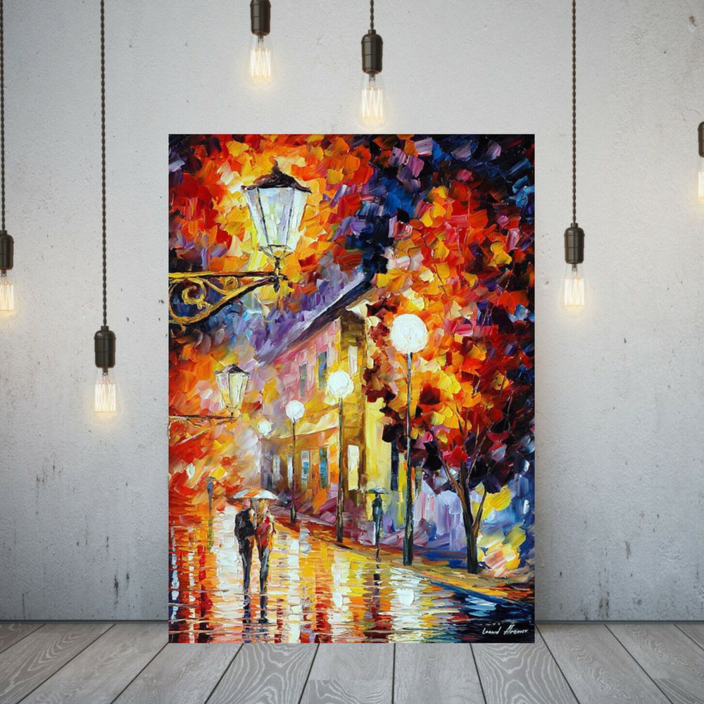Leonid Afremov STROLL UNDER MOON 24″x30″ LIMITED EDITION GICLEE ORIGINAL