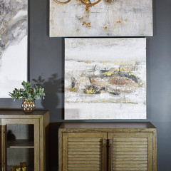 „Briskly“ Unframed Handpainted Abstract Wall Art 60 In. X 40 In.