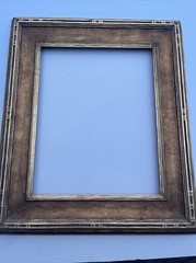 FRAME FOR PAINTING PRINT PHOTO ART 16 BY 20 INCHES WOOD ORNATE ANTIQUE WIDE GOLD