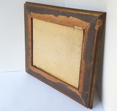Painting Oil on Cardboard Landscape Wood Frame Signed around 1900 N416