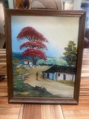 ART – Original oil On Can Painting Wood Rural Life- Modern Art Painting 9.5×7.5