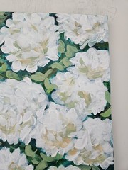 WHITE HYDRANGEAS 11 × 14 Original Painting
