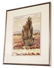 (2) VINTAGE WATER COLOR ART PAINTING SOUTHERN CALIFORNIA DESERT LANDSCAPE