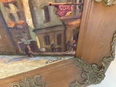 Vtg Willie Berry Original Oil Painting Signed Church Ornate Antique Frame 1968