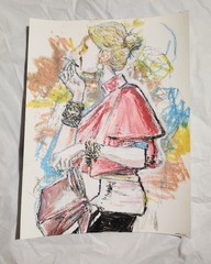 9 inch x 12 inch – Fashion/Figure Drawing – NO FRAME by A. Avila