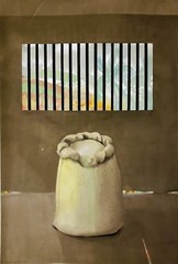 SJOERD BAKKER (Amsterdam, b. 1943) Original SIGNED Painting Gouache Watercolor