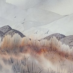 Jack Dietrich Signed Original Watercolor New Mexico Desert Landscape 28×22 Frame