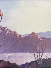 Martha Hurst Vintage California AZ Plein Air Desert Sunset Landscape Painting