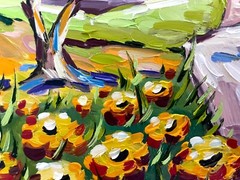 Hill Country Wildflowers Oil Painting Original Austin Texas Landscape 8×10 in