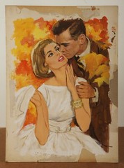 Marshall Dawson Miller Romance Story Couple Original Gouache Signed Art Painting