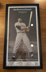 Willie Mays San Francisco Chronicle Full Page Tribute Professionally Framed Art