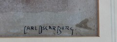 Carl Oscar Borg 1925-28 Signed Movie Costume Studies Gouache Paintings In Frames
