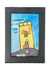 PAINTING ORIGINAL ACRYLIC ON FIBERBOARD 4”X6”(FRAME INCLUDED)CUBAN ART by LISA