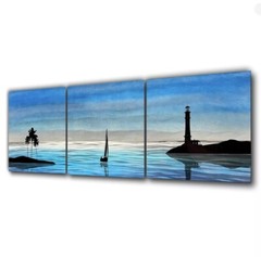 Nicholas Nick Yust Metal Wall Art Evening Drift Oceanscape Landscape Original