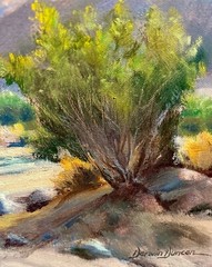 DARWIN DUNCAN (CALIFORNIA,1905-2002) “RAIN REFRESHENED”,OIL CANVAS,SLR,EXCELLENT