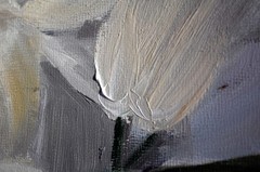 Lily flowers, oil painting