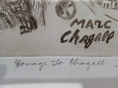 GEORGE CRIONAS Signed ‚Homage to Chagall‘ Numbered LE 11×14 Etching (#40 of 50)