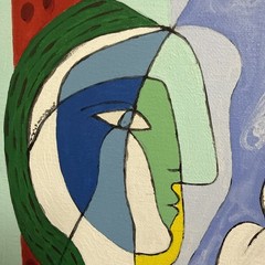 1931 Cubist Figurative Masterpiece „The Sculptor“ by Pablo Picasso Render