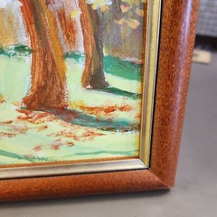 PAUL BRAND ORIGINAL ACRYLIC ON CANVAS BOARD FALL 13 by 12 inches