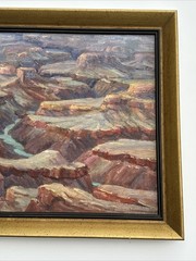 Antique Grand Canyon Painting Landscape Unsigned Nell Walker Warner 1930’s Oil
